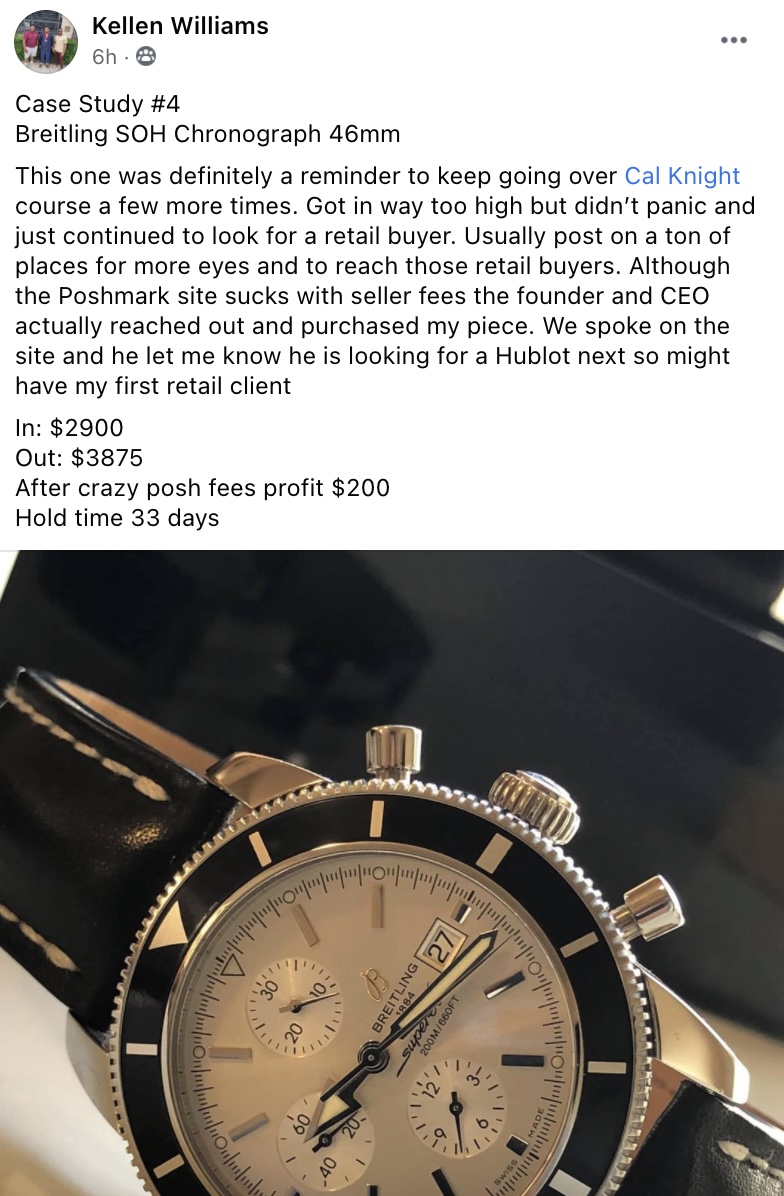 Kellen WIlliams - breitling SOH chrono - KW