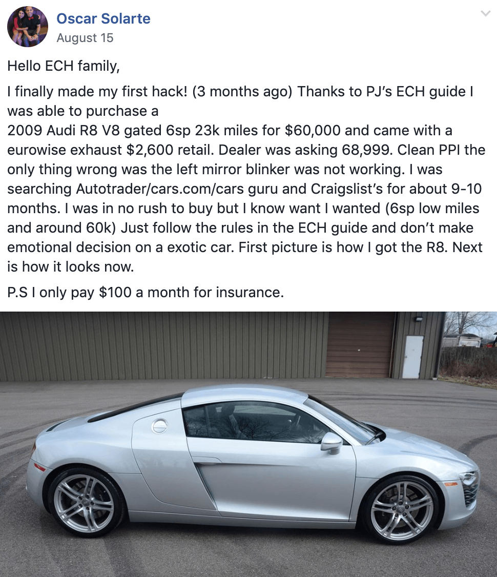 Oscar - AUdi R8 Insurance