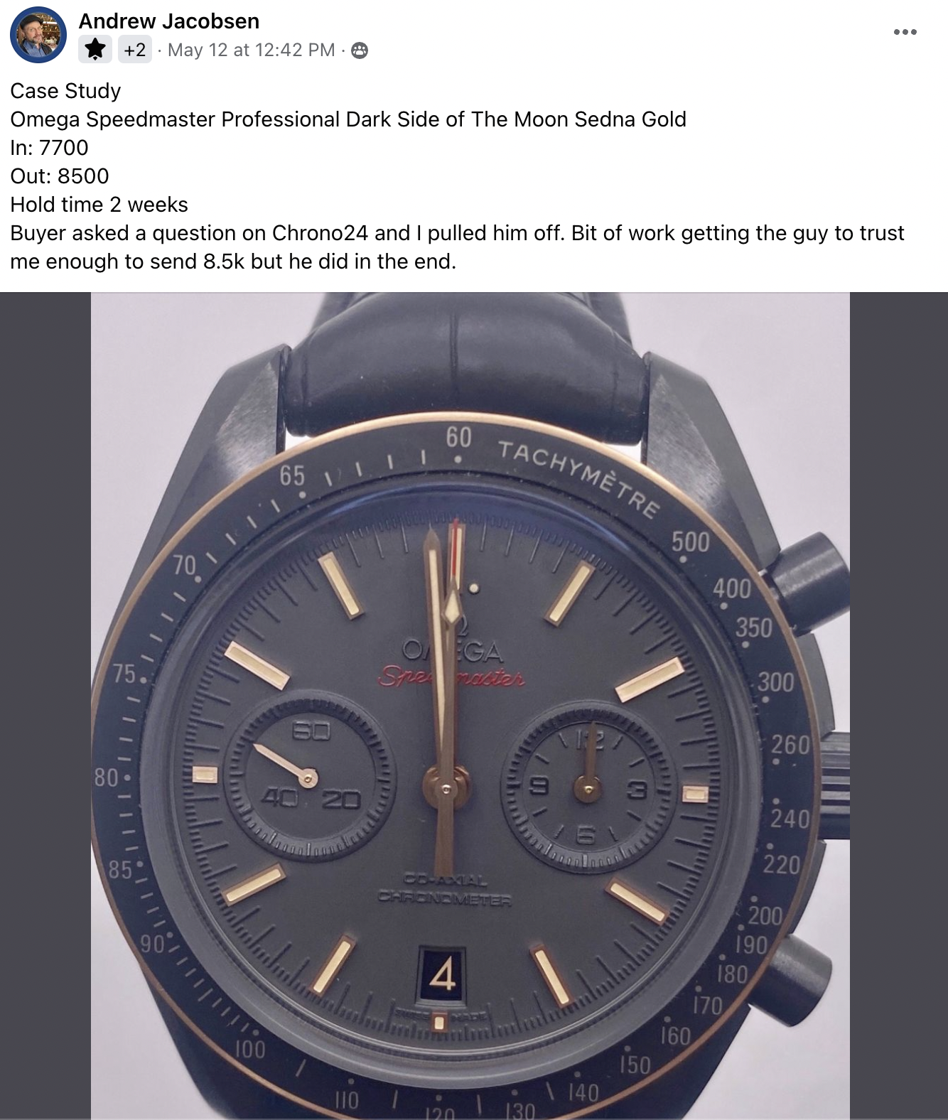 Andrew - Omega Speedmaster Dark side of moon CS