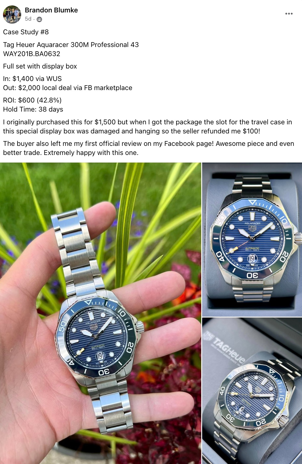 Brandon - Tag Aquaracer CS